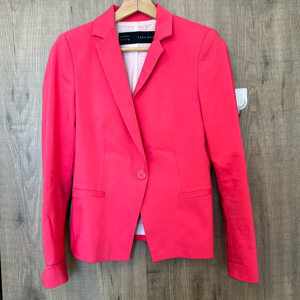 Zara neon pink blazer size s
